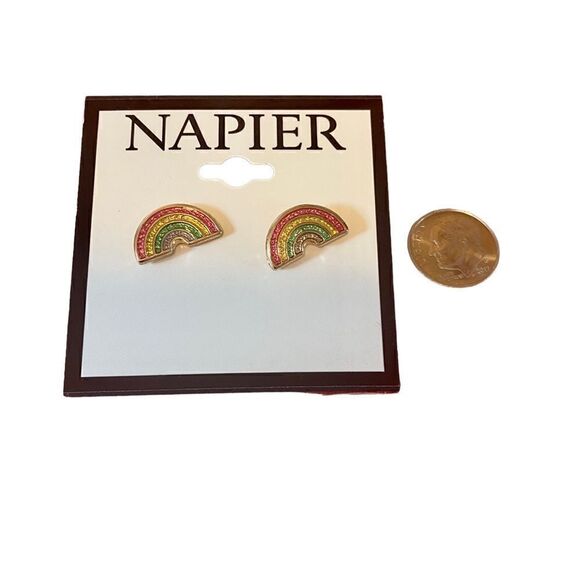 Napier Small Rainbow Post Earrings - Picture 6 of 6